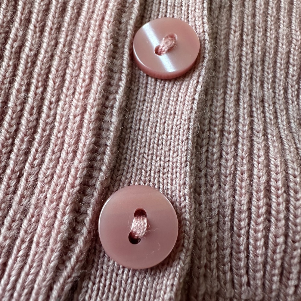 NWT Reformation Meadow Regenerative Wool Cardigan | Dusty Rose Pink XS - Picture 5 of 9